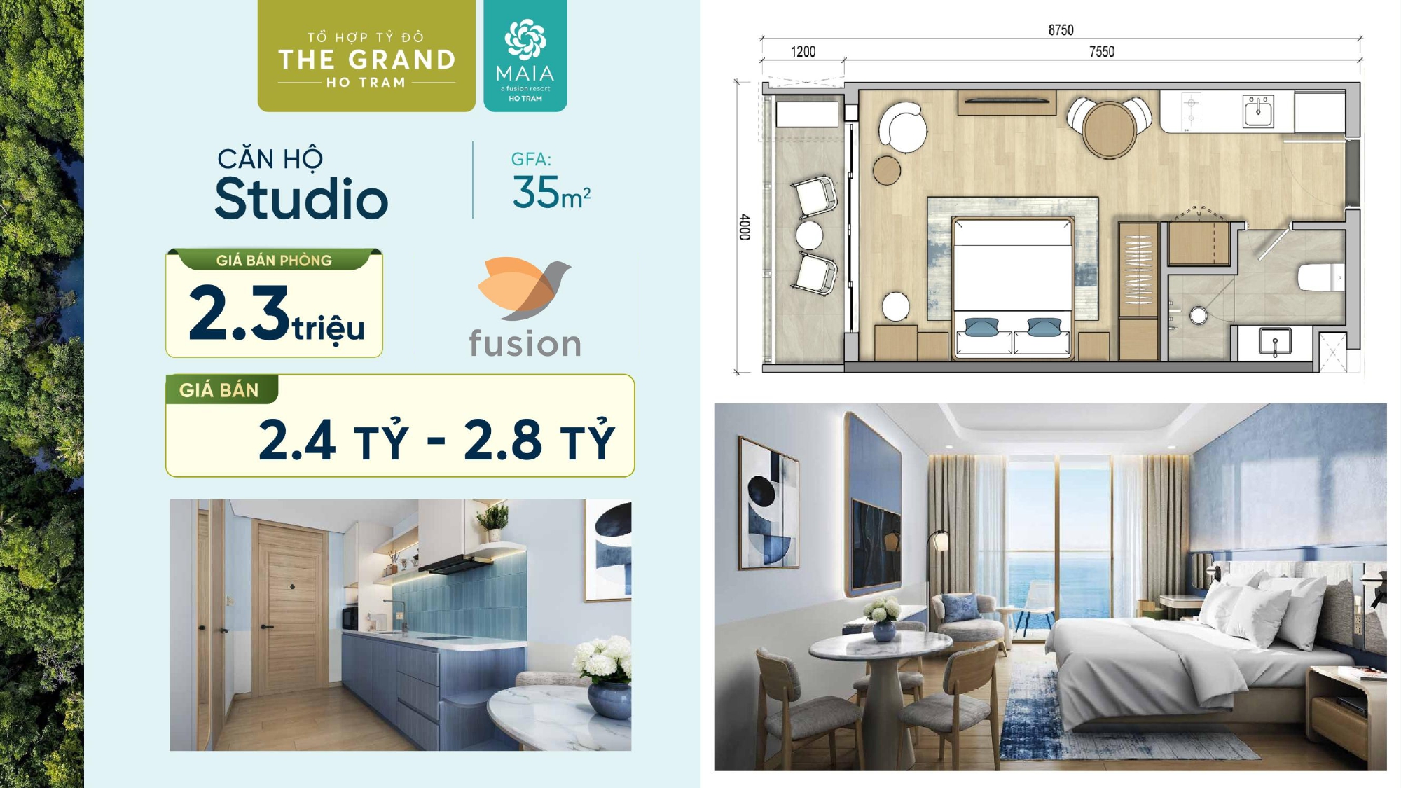 Mặt bằng Maia Hồ Tràm Condotel