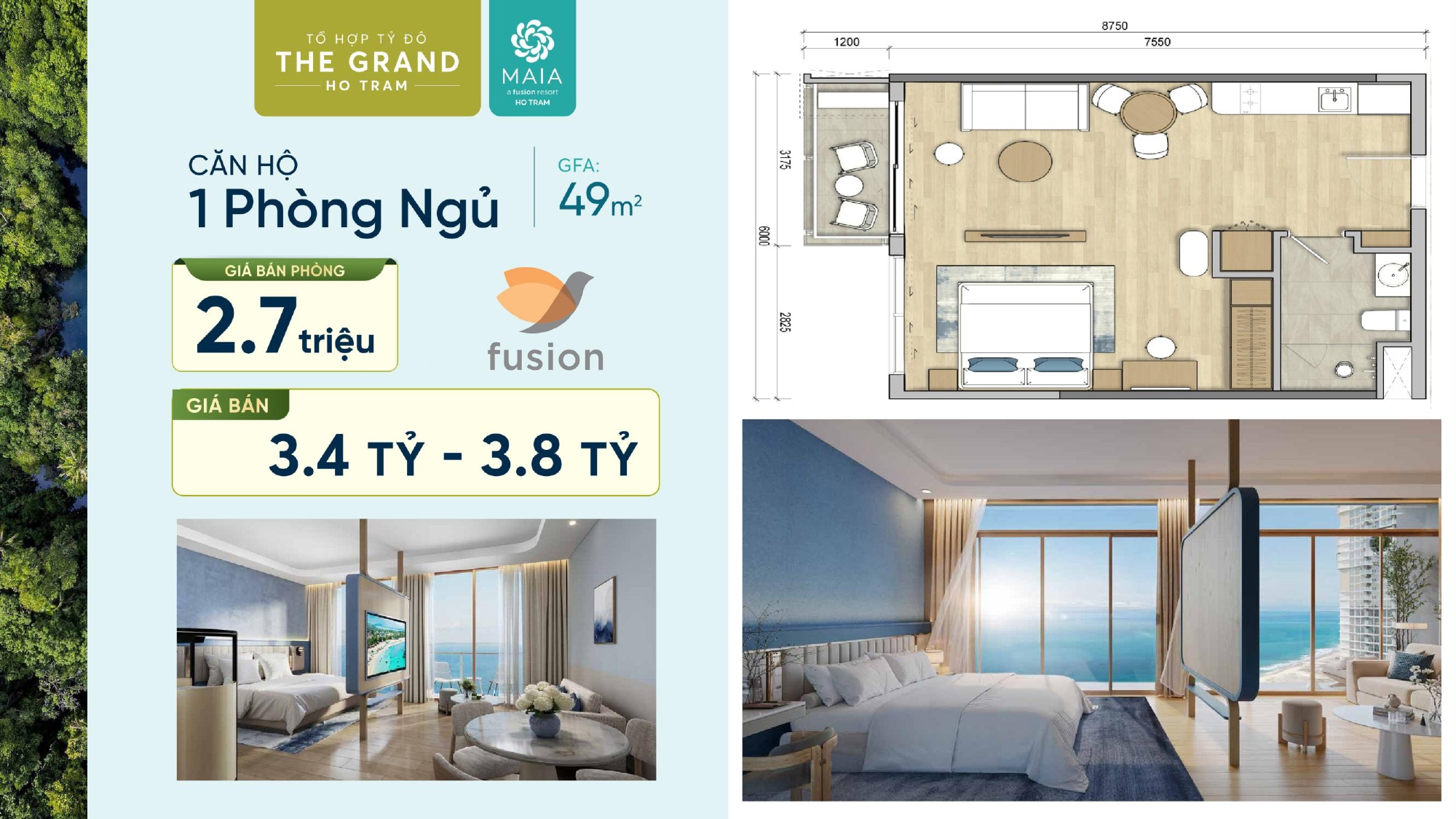 Mặt bằng Maia Hồ Tràm Condotel